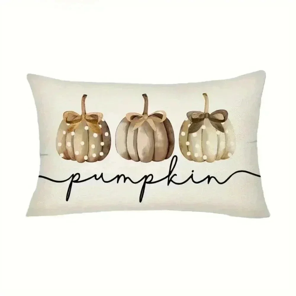 Vintage Pumpkin Throw Pillow Cover